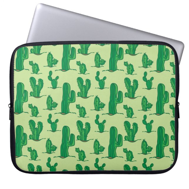 cactus pattern. hand drawing pattern. seamless han laptop sleeve (Front)