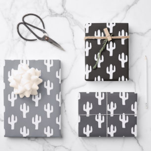 Cactus Pattern Neutral Desert Modern Business  Wrapping Paper Sheet