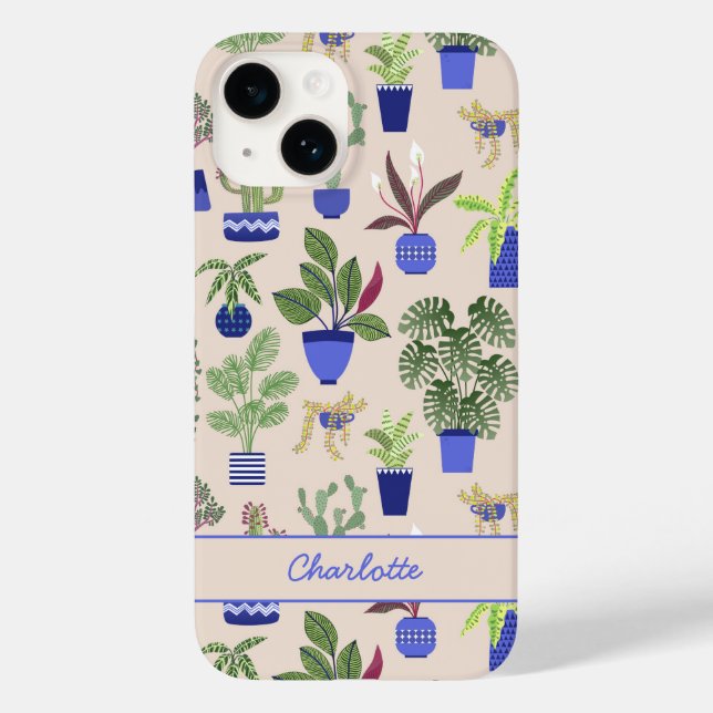 Cactus Pattern Personalised Case-Mate iPhone Case (Back)