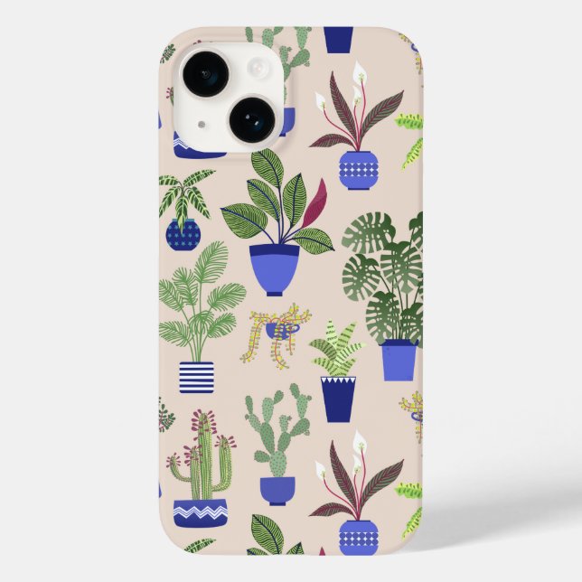 Cactus Pattern Pink Case-Mate iPhone Case (Back)
