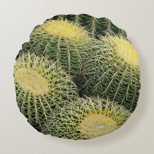 Cactus Pattern Round Cushion