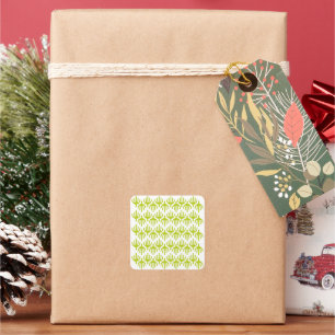 Cactus pattern square sticker