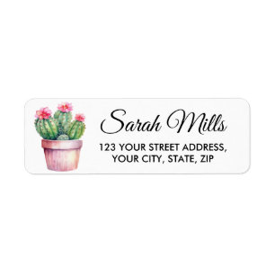 Cactus Personalised Self - Adhesive