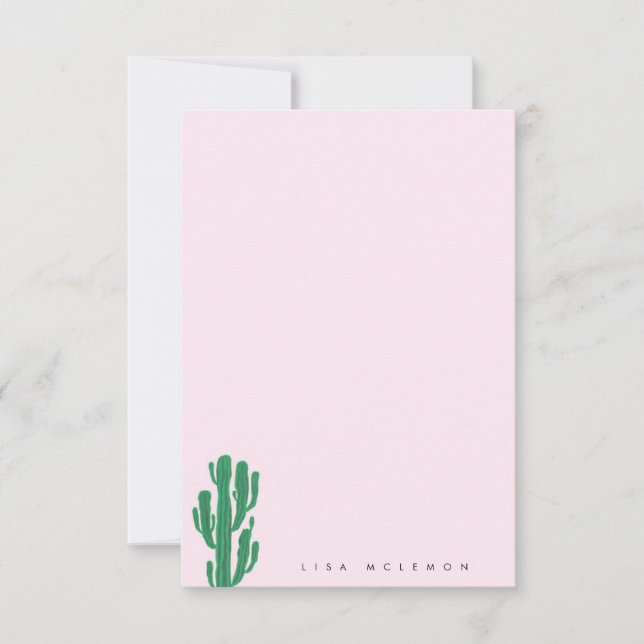 CACTUS Personalised Stationery Note Card (Front)