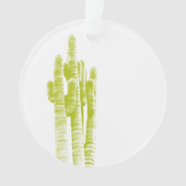 Cactus Photo Art I Love Arizona Desert Modern Fun Ornament (Front)
