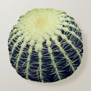 Cactus photography round cushion