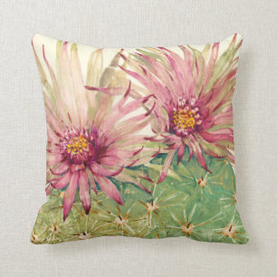 Cactus Pink Blossoms Cushion