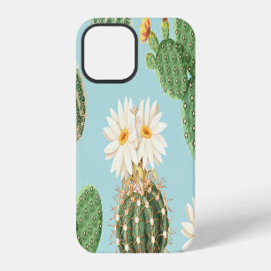 Cactus, pink flowers: light decor iPhone 12 case