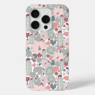Cactus Pink Mint Succulents Desert Plants iPhone 15 Pro Case