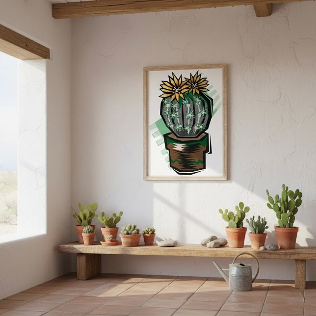Cactus Plant In A Pot Poster (Creator Uploaded)