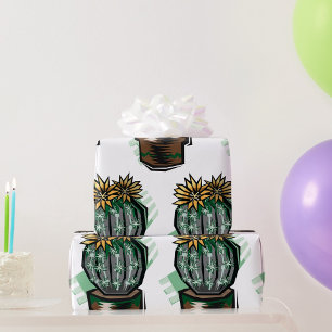 Cactus Plant In A Pot Wrapping Paper
