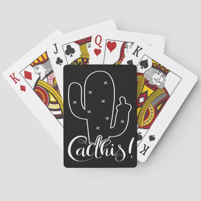 Cactus Plant Playing Cards (Back)