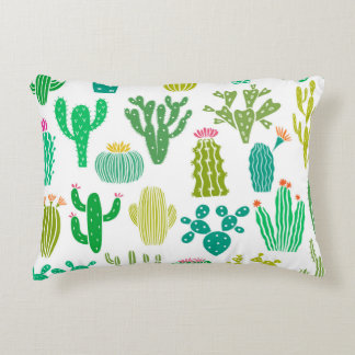 Cactus plant: vintage floral set. decorative cushion