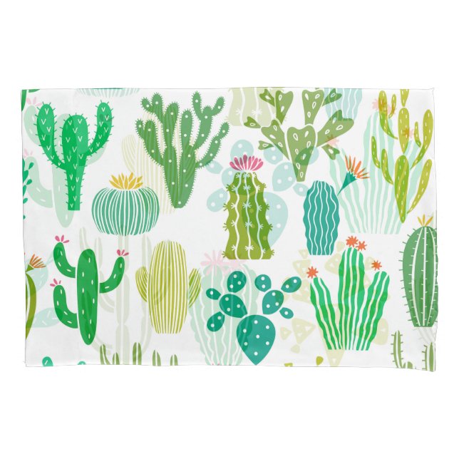 Cactus plant: vintage floral set. pillowcase (Front)