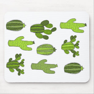 Cactus Plants, Botanical, Cute Cactus, Gardening Mouse Mat