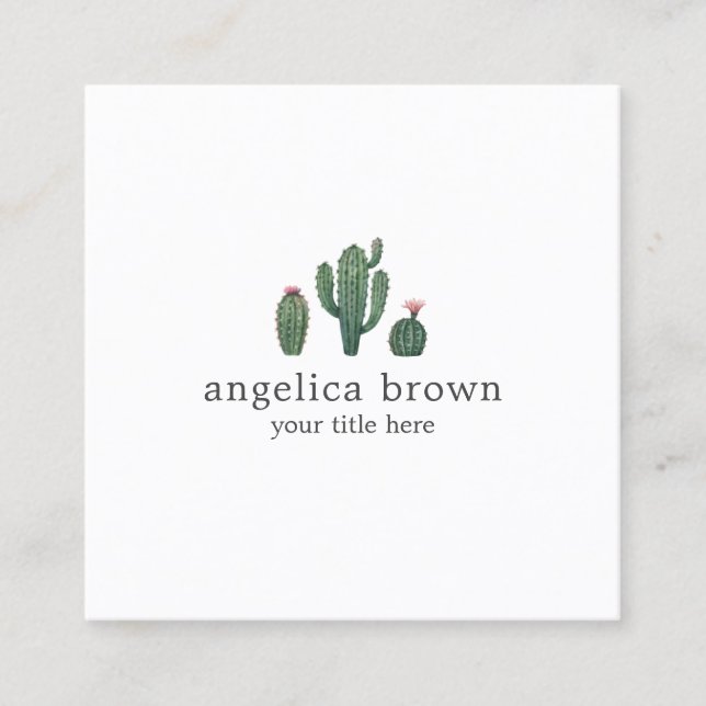 Cactus Plants Business Card (Front)
