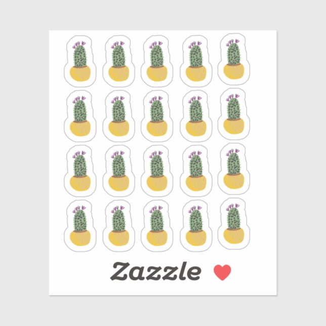 Cactus Plants Cheetah Doodle Design (Sheet)