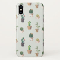Cactus Plants Pattern Cute Illustration