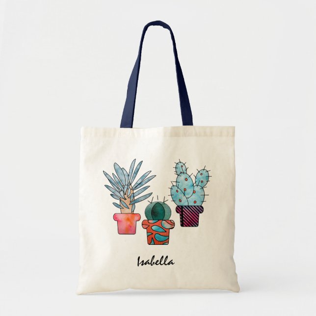Cactus Plants Tote Bag (Front)