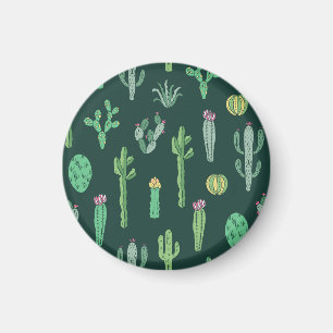 Cactus Plants: Vintage Seamless Background Magnet