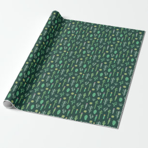 Cactus Plants: Vintage Seamless Background Wrapping Paper