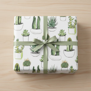 Cactus Plants Wrapping Paper Sheets