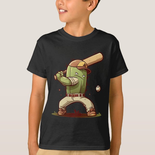 Cactus Playing Sell League Game Sell Practice Play T-Shirt (Front)