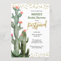 Cactus Postponed Announcement Invitation