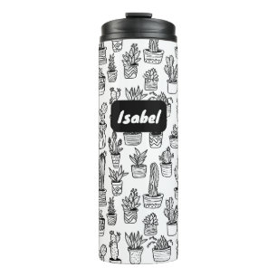 Cactus Potted Plants Cute Pattern CUSTOM Gift Thermal Tumbler