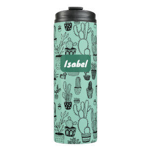 Cactus Potted Plants Cute Pattern CUSTOM Gift Thermal Tumbler