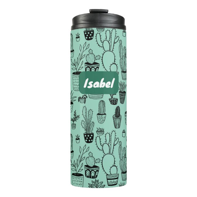 Cactus Potted Plants Cute Pattern CUSTOM Gift Thermal Tumbler (Front)
