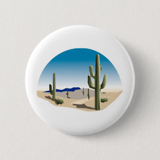 Cactus Prairie Scene 6 Cm Round Badge