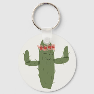 Cactus Princess Key Ring