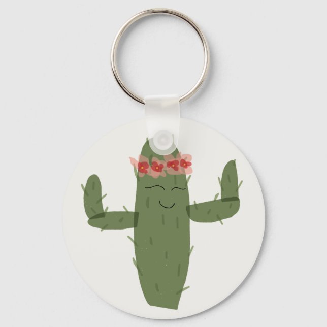 Cactus Princess Key Ring (Front)