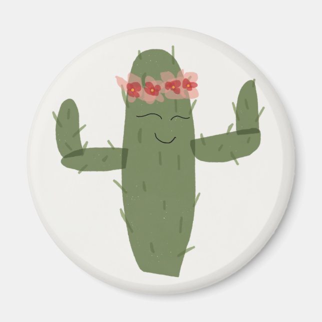 Cactus Princess Magnet (Front)