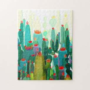 Cactus Print A Lot Of Cactus Jigsaw Puzzle