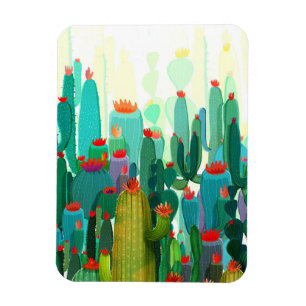 Cactus Print   A Lot Of Cactus Magnet