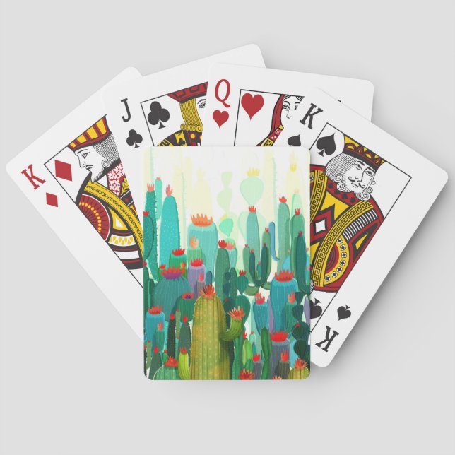 Cactus Print | A Lot Of Cactus Playing Cards (Back)