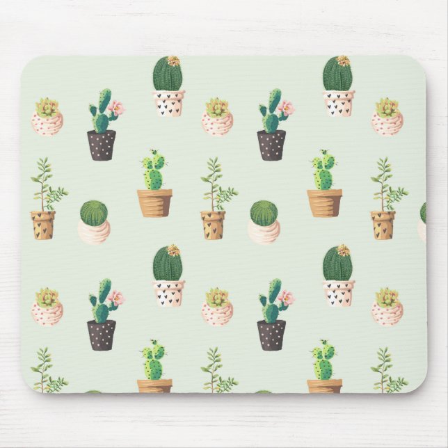 Cactus Print Mousepad (Front)