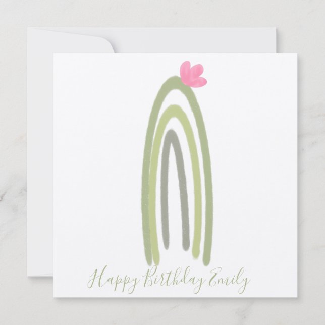 Cactus Rainbow Illustration Earthy (Front)