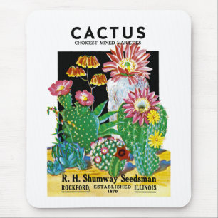 Cactus Seed Packet Label Mouse Mat