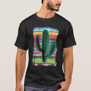 Cactus Serape Mexican Gardening Succulent Plants T-Shirt