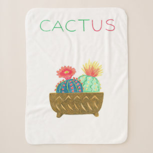Cactus Sherpa Blanket