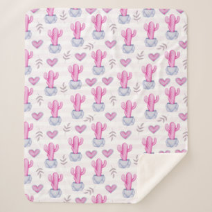 Cactus Sherpa Blanket