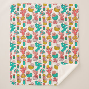 Cactus Sherpa Blanket