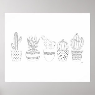 Cactus Sketch Poster