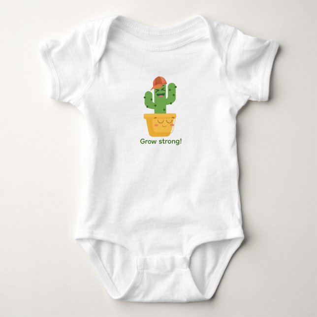 Cactus son and Mum plant Baby Bodysuit (Front)