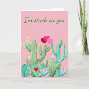 Cactus Southwest Desert Succulent Valentine's Day Card