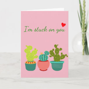 Cactus Southwest Desert Succulent Valentine's Day Card