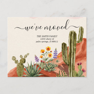 Cactus Southwest We've Moved Moving Announcement Postcard
